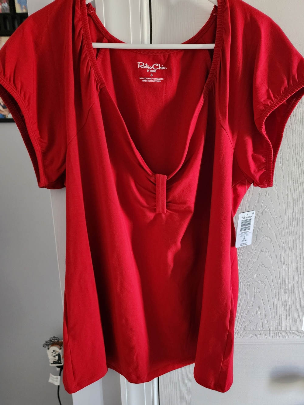 torrid Red Short-Sleeve V-Neck Top